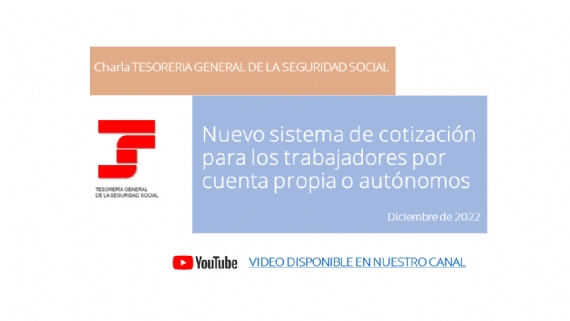 Charla impartida el 20 de diciembre de 2022 en la Sede del Colegio por tÃ©cnicos de la TesorerÃ­a de la Seguridad Social en Murcia